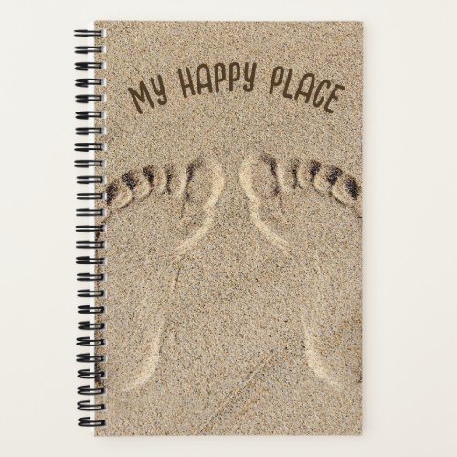 Barefeet Footprints in Sand  Notebook