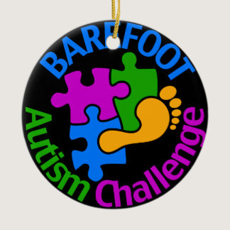 Barefoot Autism Challenge Ornament