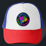 Barefoot Autism Challenge Trucker Hat<br><div class="desc">The Barefoot Autism Challenge trucker hat. Show your support for autism awareness with this cool hat. Perfect accessory for Barefoot Autism Challenge events.</div>