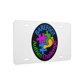 Barefoot Autism Challenge Trucker Hat License Plate