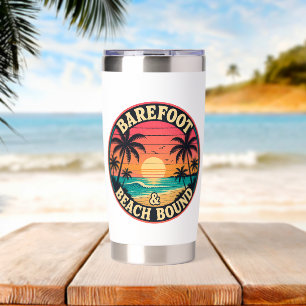 Barefoot & Beach Bound Badge Insulated Tumbler