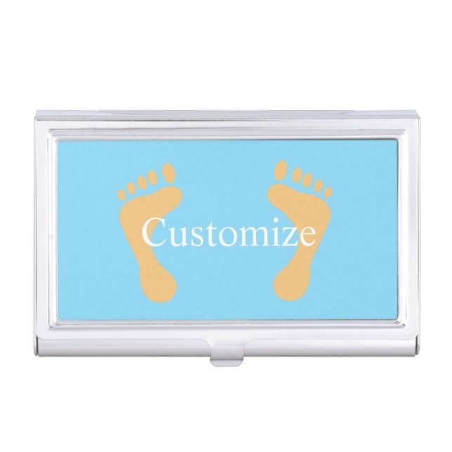 Barefoot Beach Bum Thunder_Cove   Business Card Case (Front)