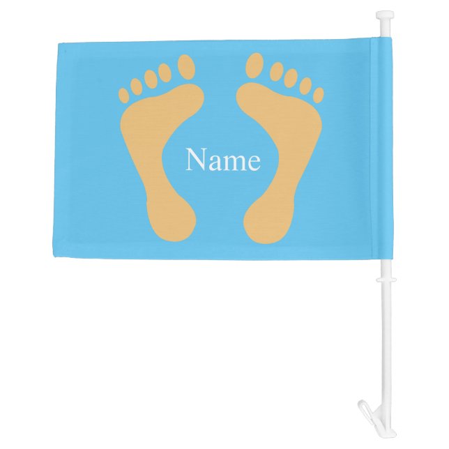 Barefoot Beach Bum Thunder_Cove  Car Flag (Back)