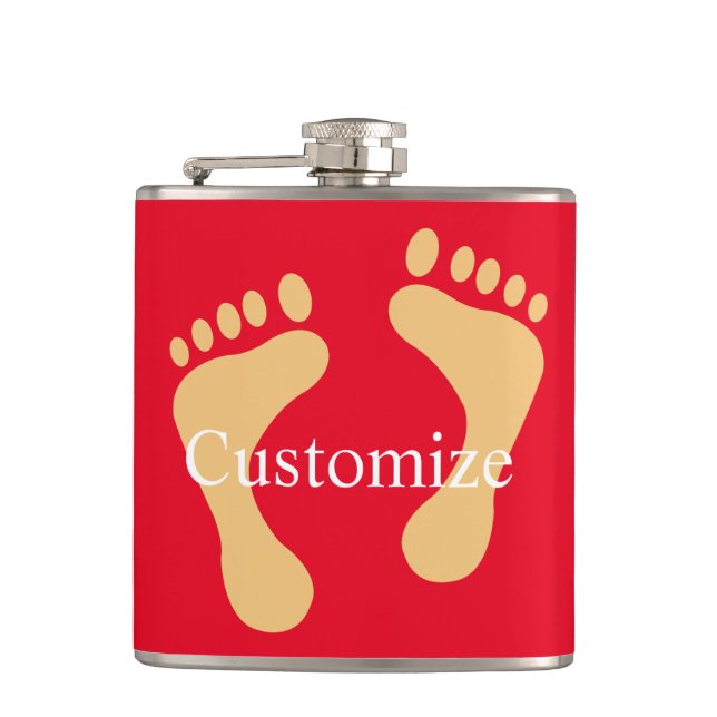 Barefoot Beach Bum Thunder_Cove  Flask (Front)