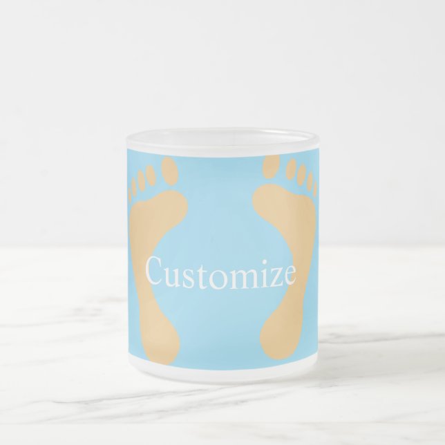 Barefoot Beach Bum Thunder_Cove Frosted Glass Coffee Mug (Center)