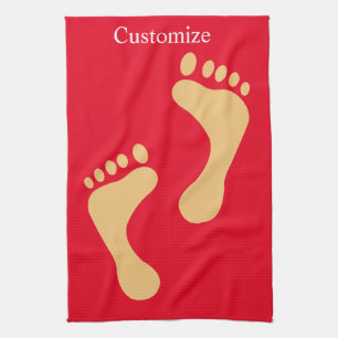 Barefoot Beach Bum Thunder_Cove Kitchen Towel