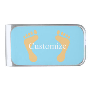 Barefoot Beach Bum Thunder_Cove Silver Finish Money Clip