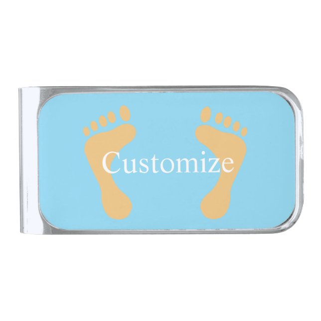 Barefoot Beach Bum Thunder_Cove Silver Finish Money Clip (Front)