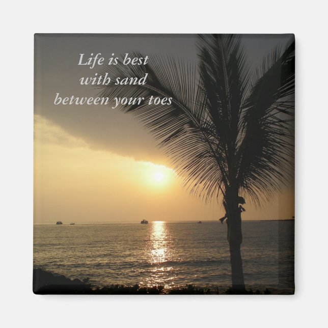 Barefoot Beach Sand Magnet (Front)