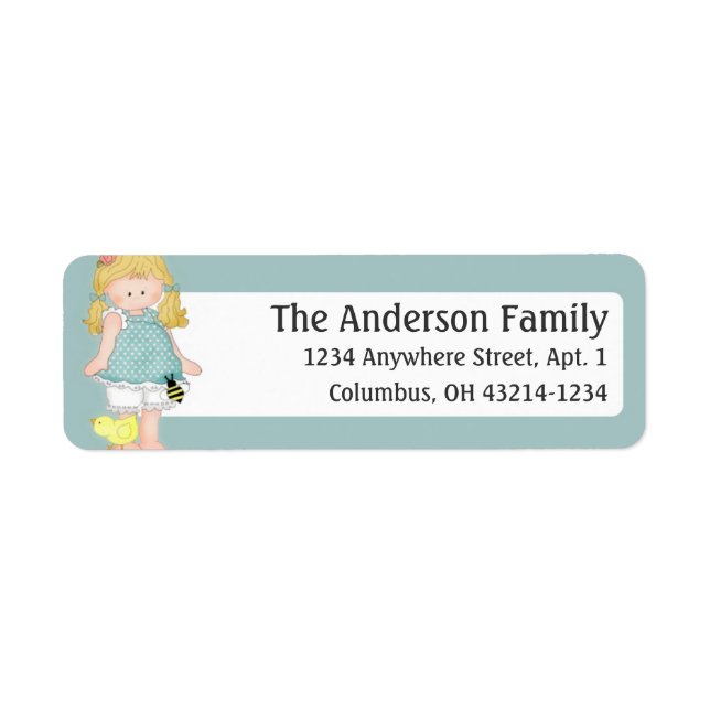 Barefoot Beth Loves Easter d2 Return Address Label (Front)