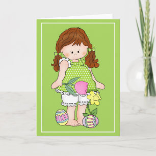 Barefoot Beth Loves Easter d6 Easter Greeting Card