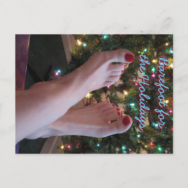 Barefoot for the Holidays Postcard (Front)