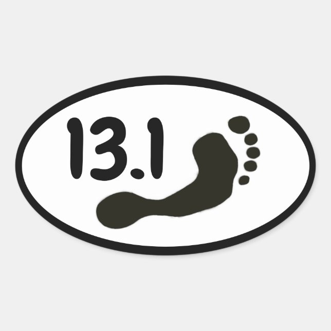 Barefoot Half Marathon Sticker (Front)