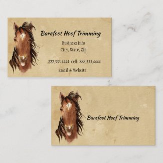 Barefoot Hoof Trimming Farrier Fun Horse Logo