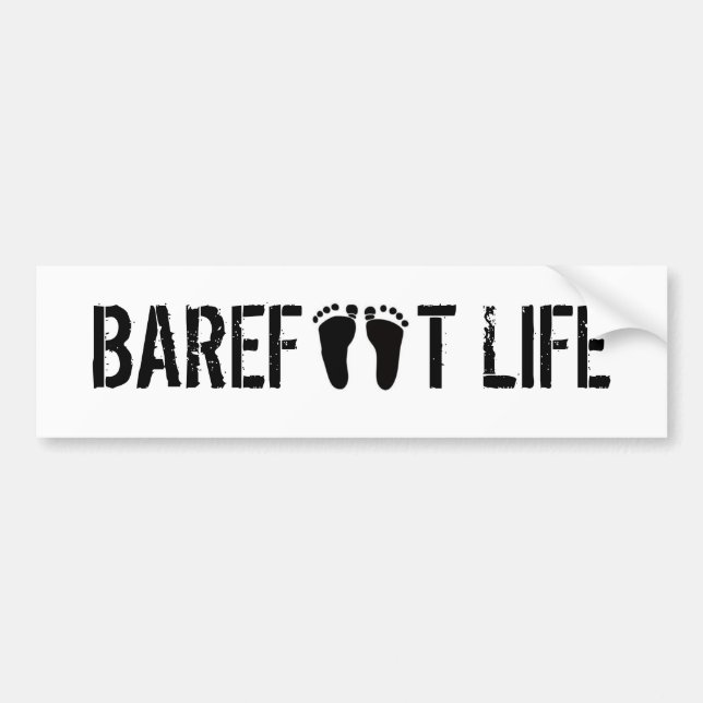 Barefoot Life Bumper Sticker (Front)