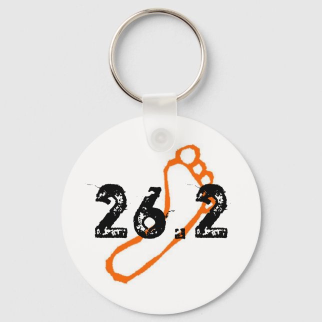 Barefoot Marathon Keychain (Front)