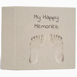 Barefoot Prints in Sand 3 Ring Binder