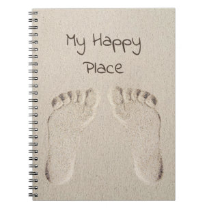 Barefoot Prints in Sand Notebook