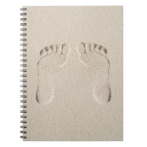 Barefoot Prints in Sand  Notebook