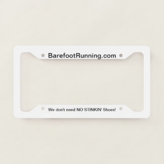 Barefoot Running License Plate Frame