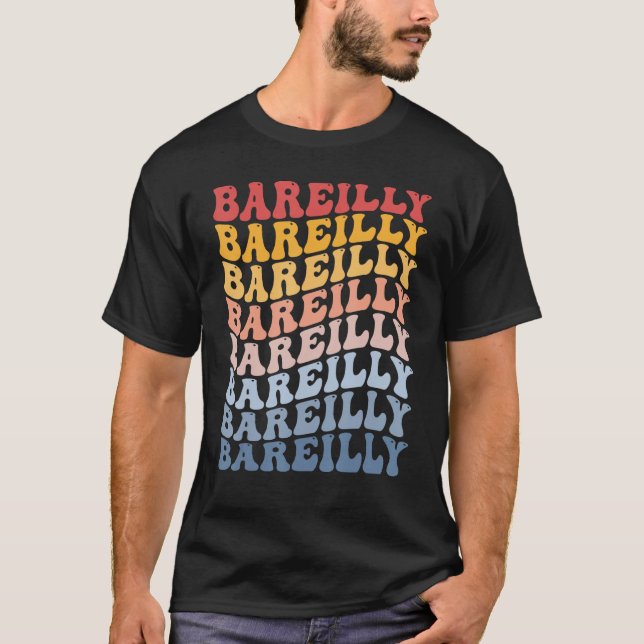 Bareilly City Groovy Retro T-Shirt (Front)