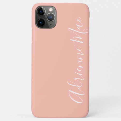 Barely Blush Rose  Gold Personalized iPhone 11 Pro Max Case