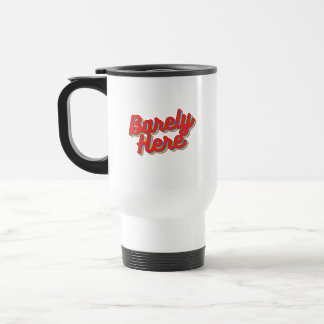 Barely Here / Red  Travel Mug (Left)