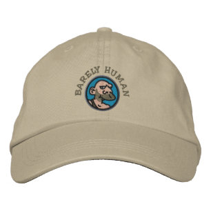 BARELY HUMAN EMBROIDERED BASEBALL HAT