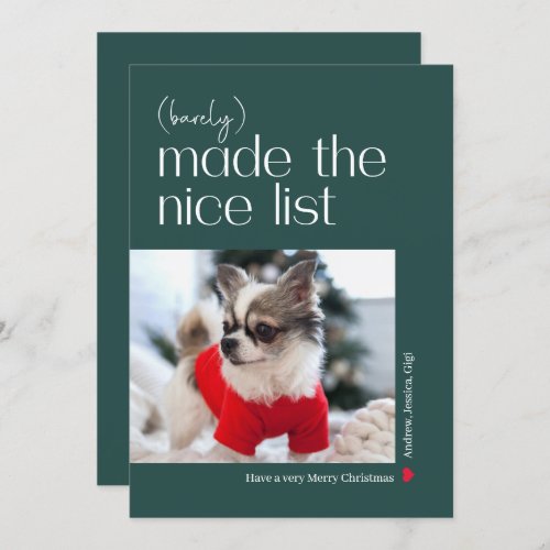 Barely Made It Editable Color Holiday Photo Card