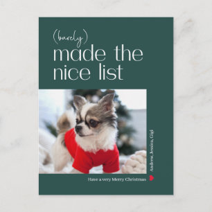 Barely Made It Editable Color Holiday Postcard