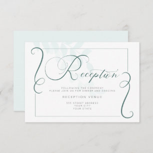 Barely There Mint Leaves Jade Accents Invitation