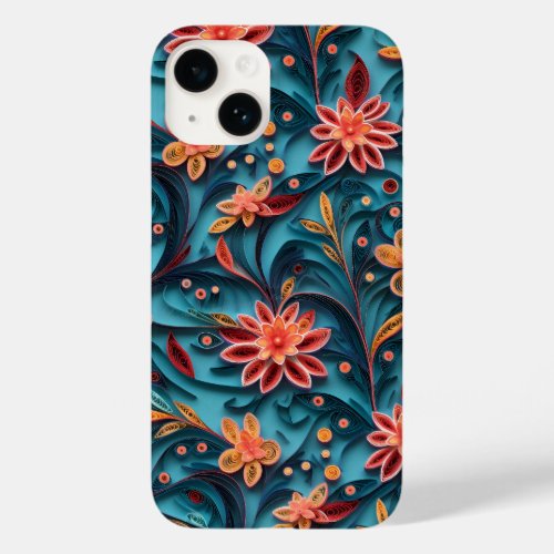Barely There Seamless floral paper pattern Case_Mate iPhone 14 Case