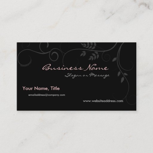Customizable Barely There Vines Business Card