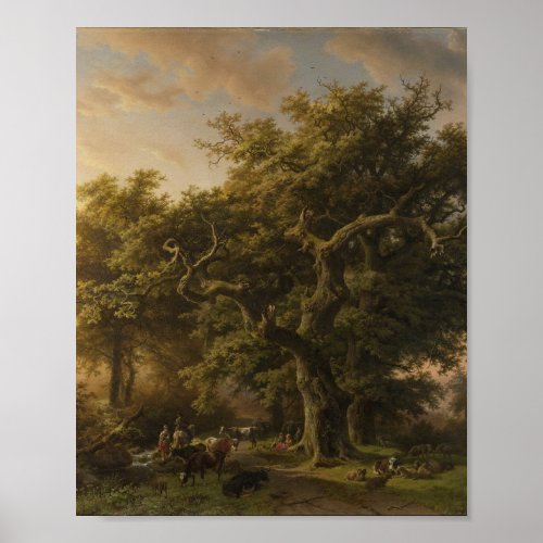 Barend Cornelis Koekkoek _ Forest Scene Poster