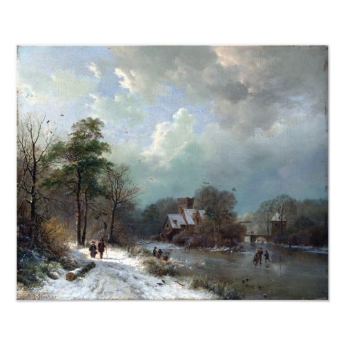 Barend Cornelis Koekkoek Winter Landscape Holland Photo Print