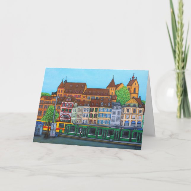 Barfusserplatz, Basel Greeting Card (Front)