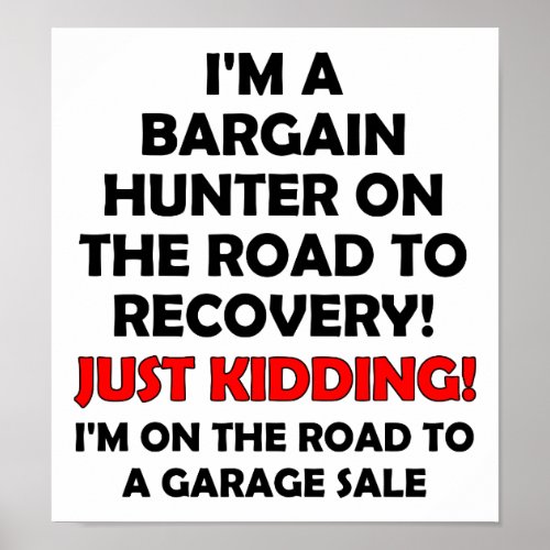 Bargain Hunter Funny Poster