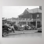 Bargain Used Cars, 1938. Vintage Photo Poster at Zazzle
