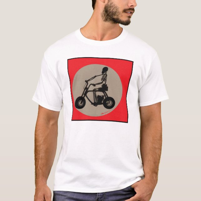 BargasArtworks Skeleton on Minibike Shirt (Front)