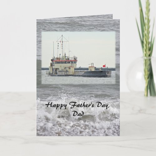 Barge in Barnegat Inlet New Jersey Series Card