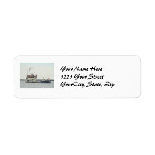 Barge in Barnegat Inlet New Jersey Series Label