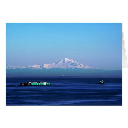 Barge on Salish Sea Cards (Front Horizontal)