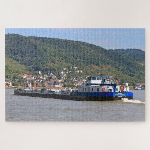 Barge on the River Rhine 5 Jigsaw Puzzle