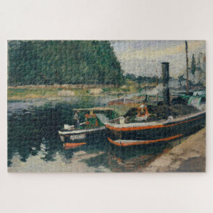 Barges at Pontoise (1876) by Camille Pissarro Jigsaw Puzzle