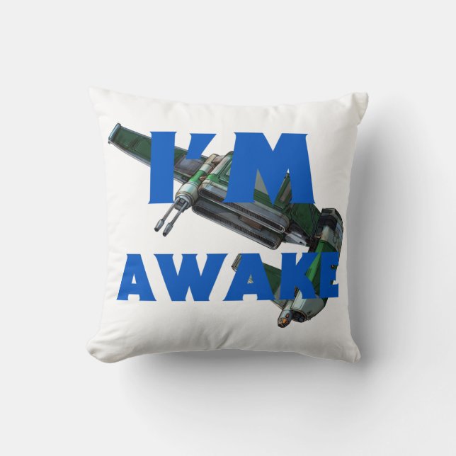 Bargie "I'm Asleep" Throw Pillow (Front)