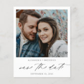 Bargin Instant Photo White Chic Save the Date (Front)