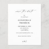 Bargin Instant Photo White Chic Save the Date (Back)