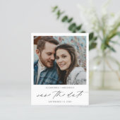 Bargin Instant Photo White Chic Save the Date (Standing Front)