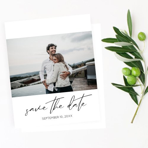 Bargin Modern Chic Photo Landscape W Save the Date