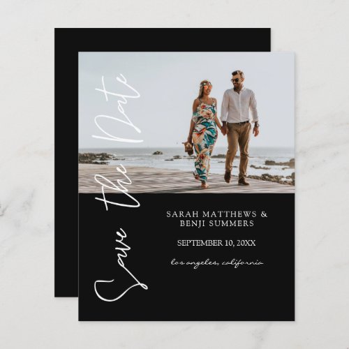 Bargin Photo  Typography Save the Date Black 4